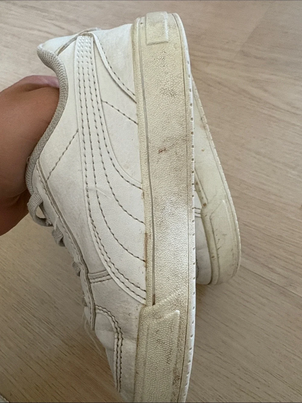 Puma Kids White Lace-Up Sneakers